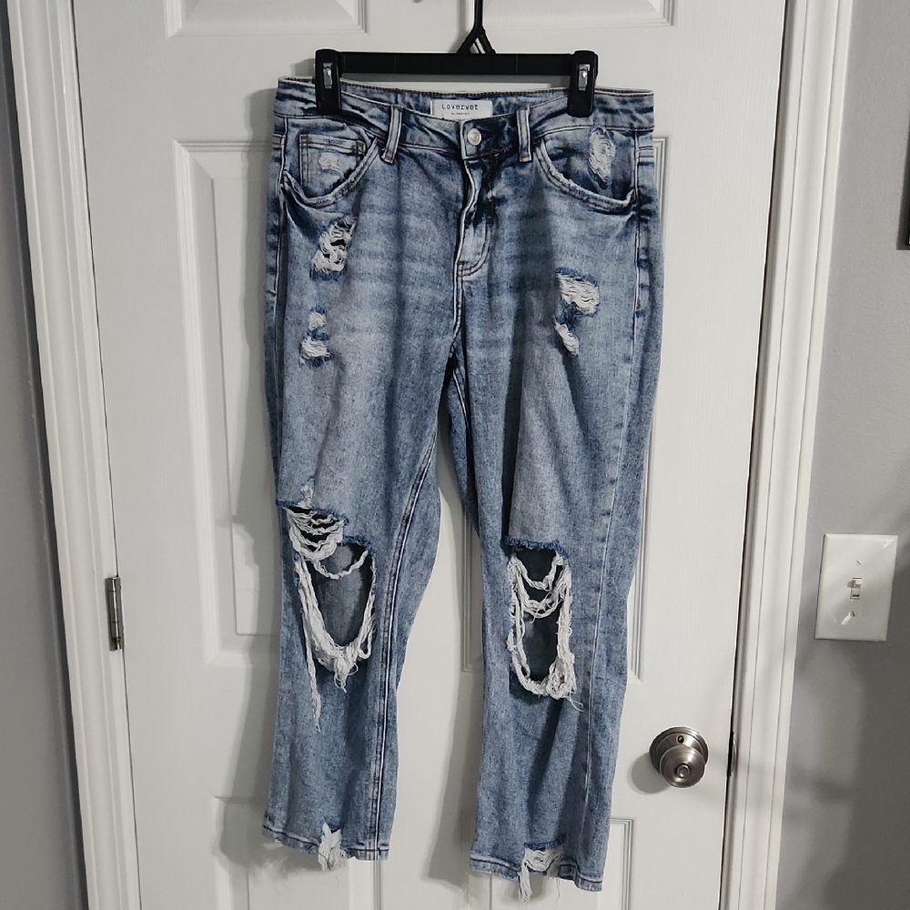 Lovervet By: Vevet "Love At First Sight" Midrise Cropped Jeans Sz.29/9 - Picture 2 of 11